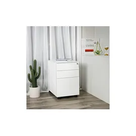 Möbel Kraft Rollcontainer 39 x 39 x 60 cm Weiß