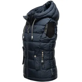 Marikoo Damen, Weste Steppweste gesteppt Frühjahr Übergangsweste B866 [B866-Tais-Navy-Gr.S] - S