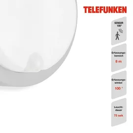Telefunken LED Außenwandleuchte Dortmund 17 cm silber
