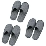 Changyeah Grau Reiseschlappen, Hotelhausschuhe, Gästepantoffeln, rutschfeste Hausschuhe,Gästepantoffeln, Hausschuhe, rutschfeste, für Spa, Familie, Hotel, Party - 39 EU