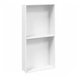 vidaXL Duschnische Mattweiß 32x62x9 cm Edelstahl