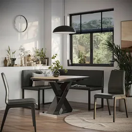 Vicco Eckbank, Schwarz, 120 x 150 cm,