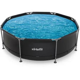 VirtuFit Rundpool Ø244 x 76 cm grau inkl. Filterpumpe