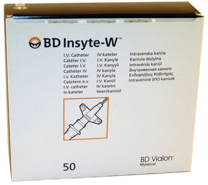 BD Insyte-W Catheter IV 16g 1.7mm x 45mm Gris 1 pc(s) Canule
