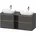 Waschtischunterschrank 140x55cm 2 SBK 2 A B bs g pol/gra ma