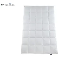Häussling Traumulus Daunendecke Gänse KB5x7, 135x200 cm | Ganzjahresdecke, Deutsche Manufaktur, auch für Allergiker geeignet, Bezug 100% Baumwolle - Weiß
