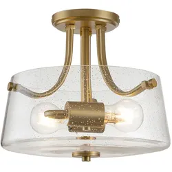 Hollister 2-flammige Halbeinbauleuchte - Gebürstetes Messing - QZ-HOLLISTER-SF-BB
