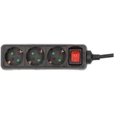 weitere UNITEC Tischsteckdose mit Schalter, 3-Fach, 3 m, H05VV-FG1.5 mm2, schwarz