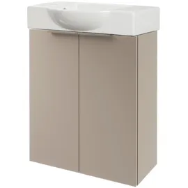 Fackelmann Mini-Waschtischunterschrank SBC 52 cm x 60 cm x 24,3 cm Cubanit Grau