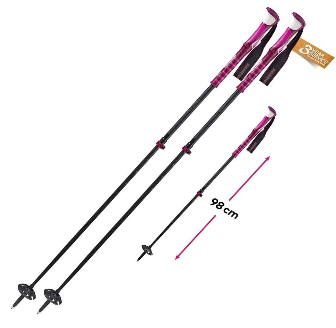 Komperdell Carbon C7 Ascent berry Skitourenstock