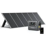 AFERIY Solar Generator 2400W mit 400W Solarmodule, 2048Wh Tragbare Powerstation (4800W Peak), LiFePO4 Batterie, 220V-240V, Faltbar Solarpanel mit USB, IP65, für Outdoor Camping, Reise, Stromausfälle