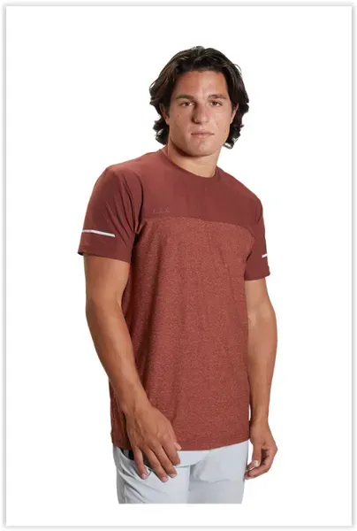 Bauer FLC Color Block Mens Shortsleeve Shirt | XL Rust