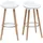 miliboo Design-Barhocker 2er-Set  Weiß