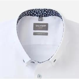 Olymp Luxor, comfort fit Button-down", Herren, Gr. 42, Normaler Arm, weiß, 100% Baumwolle, Hemden,