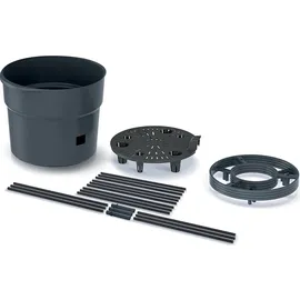 Prosperplast Tomatentopf Rankhilfe Anzuchttopf für Tomate Grower Pflanzkübel aus Kunststoff in Anthrazit (L) x 29,5 cm