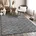 Boho 8202 dunkelgrau B 80cm H 10mm L 150cm Kunstfaser Teppiche Teppich Kurzflor robust Boho Scandic Fussbodenheizung geeignet