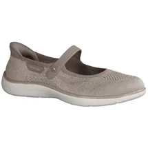 SKECHERS Mary Jane Damen Flach, Taupe, 39 EU - 39 EU