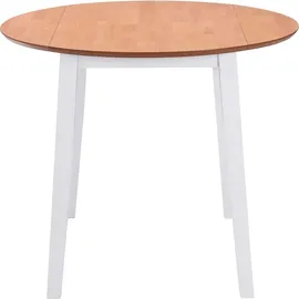 vidaXL Esstisch Rund MDF Weiß