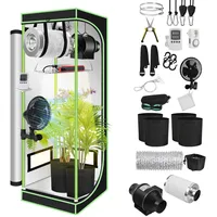 Tolletour Growzelt Komplettset 60x60x140 Cm Indoor Grow Set Mit 4" Belüftungssat Grow Tent Kit Led Grow Light Grow Lampe Kohlefilter
