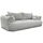 Deine Möbel 24 Schlafsofa BAKU Sofa Couch Bouclé-Stoff 247x90 cm Wohnzimmer, Creme Beige Hellgrau Grau Dunkelgrau Graubeige 2 Teile, mit Schlaffunktion grau|silberfarben