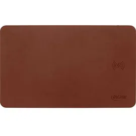 InLine Inline® Maus-Pad, Wireless Charging, 370x225x7mm, braun