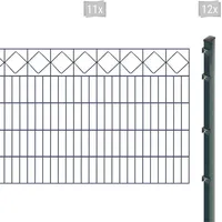 Arvotec Doppelstabmattenzaun 2 - 60 m x 100 cm Grau/Kunststoff