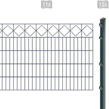 Arvotec Doppelstabmattenzaun 2 - 60 m x 100 cm Grau/Kunststoff