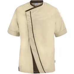 LAFONT Herren Überkreuzte Arbeits-Jacke mit Twill-Jacquard Freizeit-Jacke 62499043 Beige - S