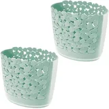 MetroDecor Papierkorb 2er Set 30 l Mintgrün