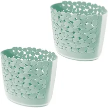 MetroDecor Papierkorb 2er Set 30 l Mintgrün