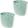 MetroDecor Papierkorb 2er Set 30 l Mintgrün