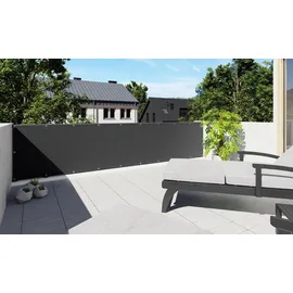KS Handel 24 Premium Balkonsichtschutz Überlänge Sonnenschutz Balkonverkleidung (80x800 cm Dunkelgrau)