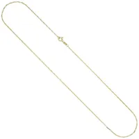 Schmuck Krone Goldkette 1,2mm Kette Haferkornkette 585 Gelbgold 50cm, Gold 585 goldfarben