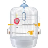 Ferplast Gabbia per Uccelli REGINA Gabbia per Canarini, Bengalini, Cocorite, in Metallo, Accessori inclusi Posatoi Mangiatoie Girevoli, 32,5 x 32,5 x h 49 cm.