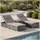 Tectake Rattan-Doppelliege Sonnenliege 196 x 62 x 0 cm Grau