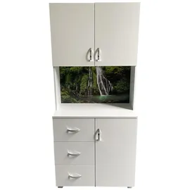 Hti-Living Blanca Badschrank 6 Regalfächer 3 Schubladen 1 Stück 1 Badschrank 0,0 x 0,0 cm Weiß MDF