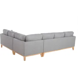 miliboo Eckcouch Stoff 5-6 Plätze Silber