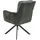 ronald verdult Polsterstühle 4er Set ALEX, Grau - Schwarz - Stoffbezug - Metallgestell - 180 Grad drehbar - 4er Set