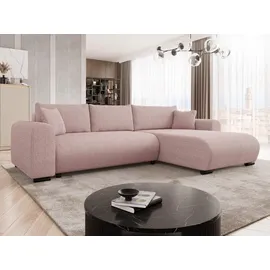 Mirjan24 Eckcouch Cord 2-Sitzer Beige