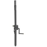 Gravity SP 2472 B Distanzrohr mit Kurbel, 35mm auf M20, Länge variabel von 1,02 m bis 1,64 m, Belastbarkeit bis 40 kg, Schwarz