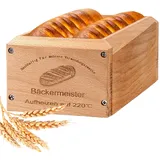 oneant Holz Brotbackform Natürlicher Premium Brot-Backform Brottopf zum Backen Brotbacktopf für bis zu 1kg Handarbeit Brot