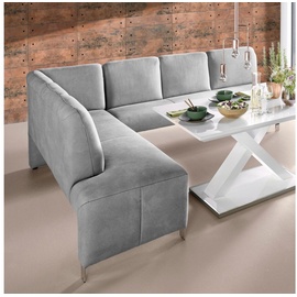 exxpo - sofa fashion Intenso 197 x 91 x 264 cm Luxus-Microfaser langer Schenkel rechts hellgrau
