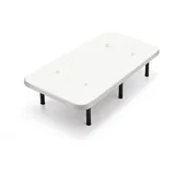 Cama express Gepolsterter Boden mit 32 cm Beinen mit atmungsaktivem 3D-Stoff, Maße: 90 x 190 cm, Querstangen, Verstärkung, ideal für Schlafzimmer und Zuhause, Weiß