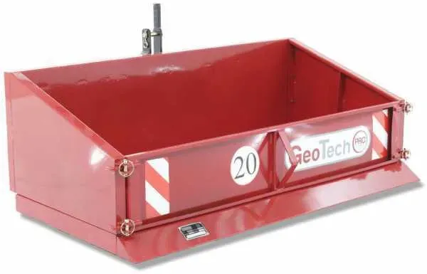 Kippbarer Heckcontainer für Traktor GeoTech PRO TB120 aus Metall - Transportschaufel