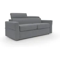 Divani.store - Avalon Schlafsofa Mit 18 Cm Hoher Matratze Aus Wasserfestem Stoff T03 220 Cm (160x197) Grau