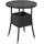 Juskys Yoro Polyrattan Gartentisch rund Ø 60 cm Schwarz 