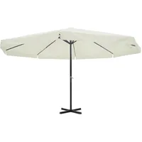 vidaXL Sonnenschirm Ø 500 cm Weiß
