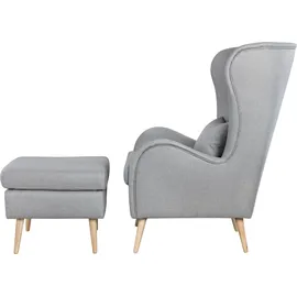 Home Affaire Polstergarnitur Charles 78 x 118 x 152 cm Grau