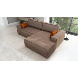 mebloland Ecksofa TOR mit Schlaffunktion. Farbe: Brown. - Braun