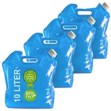 plasteo Faltbarer Wasserkanister 10L auslaufsicher BPA-frei lebensmittelecht für Festival Camping Outdoor